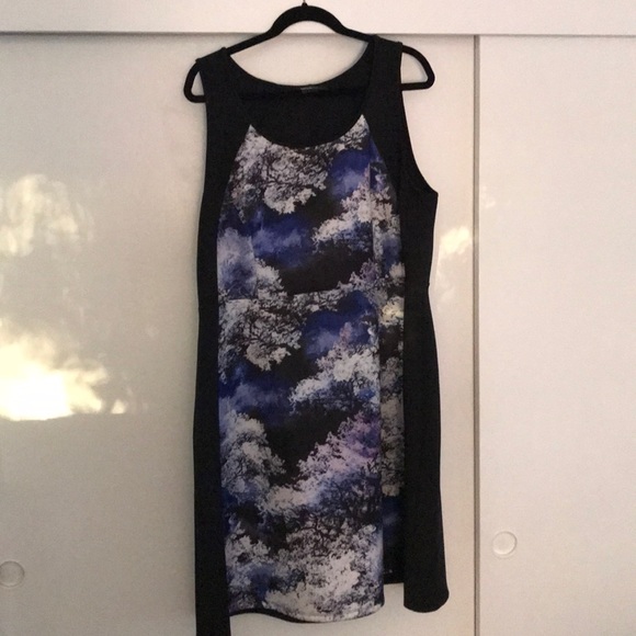 Lane Bryant black/navy knee length dress - Picture 1 of 3